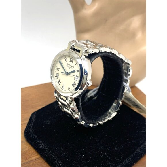 Longines Women's Watch L81124716 PrimaLuna Swiss Quartz Silver Roman Dial 30mm - Picture 2 of 14